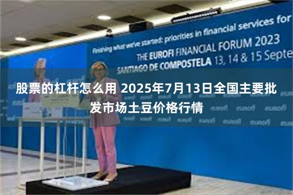 股票的杠杆怎么用 2025年7月13日全国主要批发市场土豆价格行情