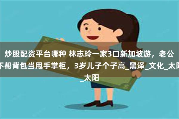 炒股配资平台哪种 林志玲一家3口新加坡游，老公不帮背包当甩手掌柜，3岁儿子个子高_黑泽_文化_太阳