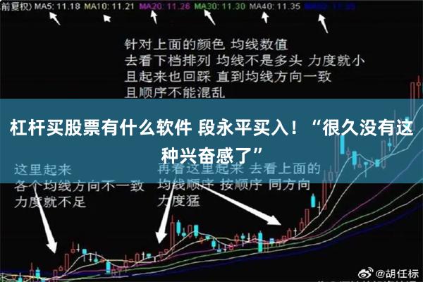 杠杆买股票有什么软件 段永平买入！“很久没有这种兴奋感了”