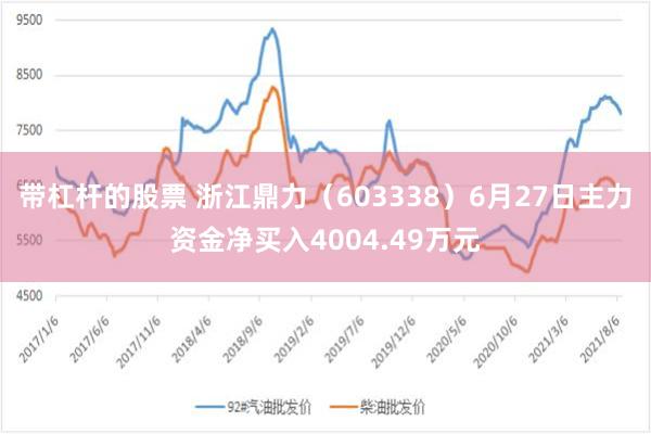 带杠杆的股票 浙江鼎力（603338）6月27日主力资金净买入4004.49万元