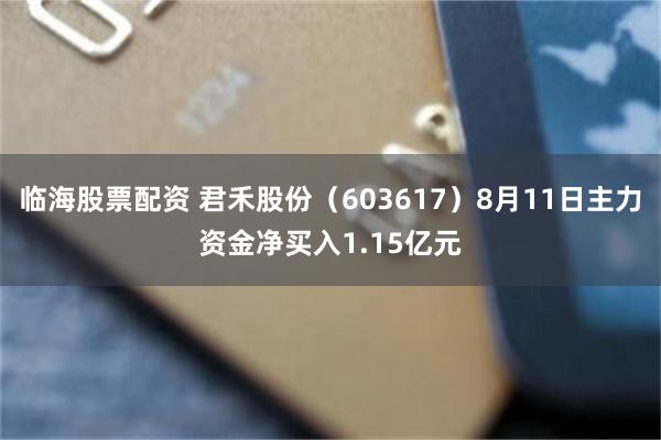 临海股票配资 君禾股份(603617)8月11日主力资金净买入1.15亿元