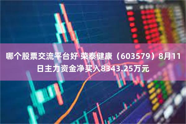 哪个股票交流平台好 荣泰健康（603579）8月11日主力资金净买入8343.25万元