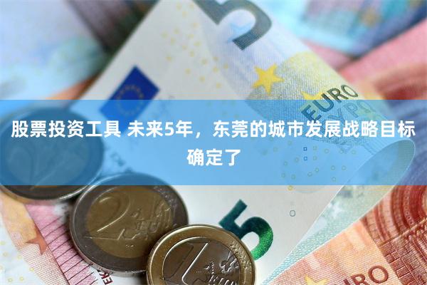 股票投资工具 未来5年，东莞的城市发展战略目标确定了