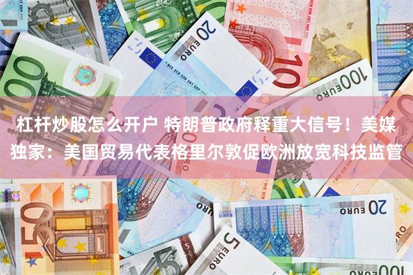 杠杆炒股怎么开户 特朗普政府释重大信号！美媒独家：美国贸易代表格里尔敦促欧洲放宽科技监管