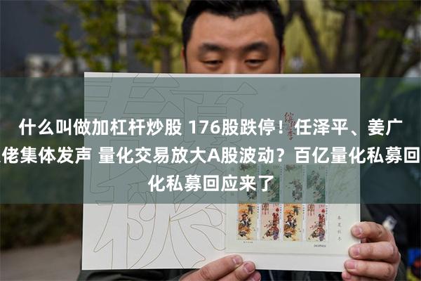 什么叫做加杠杆炒股 176股跌停!任泽平、姜广策等大佬集体发声 量化交易放大A股波动?百亿量化私募回应来了