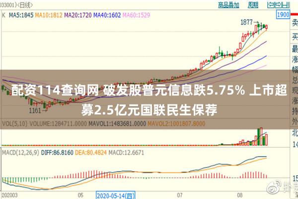 配资114查询网 破发股普元信息跌5.75% 上市超募2.5亿元国联民生保荐