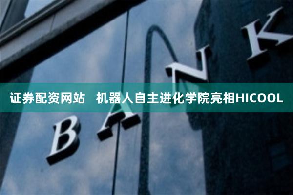 证券配资网站   机器人自主进化学院亮相HICOOL